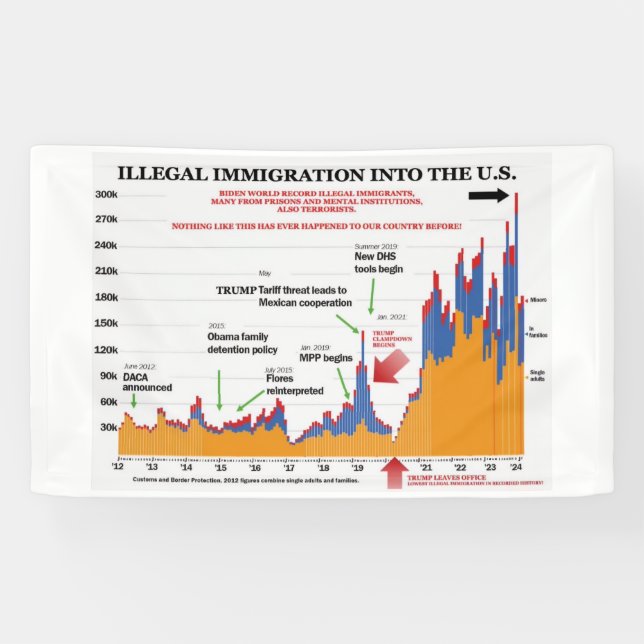 Trump Illegal Immigration Chart Banner (Horizontal)