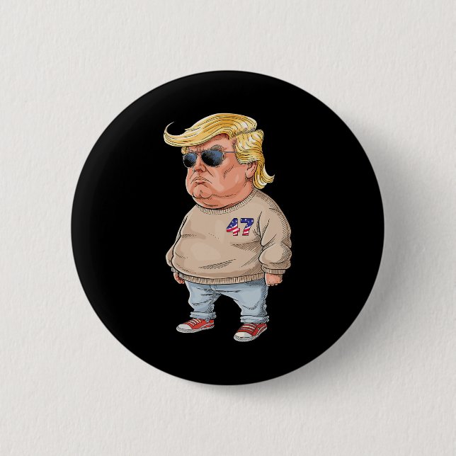 Trump I'm Just A Chill Guys Funny 2024 Meme  Button (Front)