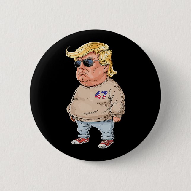 Trump I'm Just A Chill Guys Funny 2024 Meme  Button (Front)