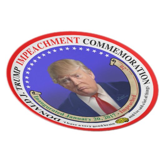 Trump Impeachment Commemorative Plate (Right Side)