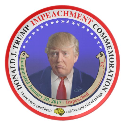 Trump Impeachment Commemorative Plate (Front)