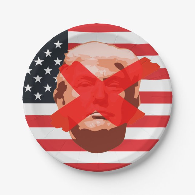 Trump Impeachment Party Paper Plates (Front)