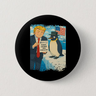 Trump Imposes Tariff Penguin Anime Politics Meme D Button