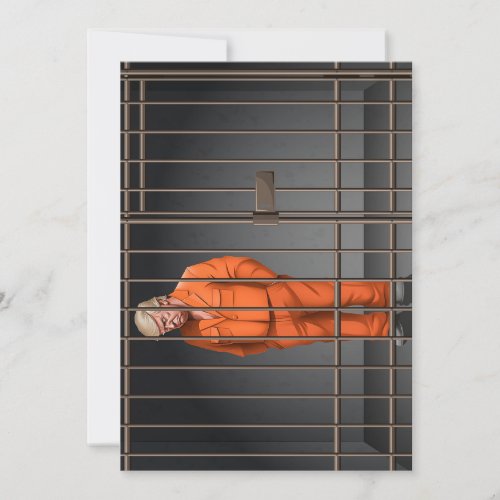 Trump in Jail 5 x 7 Flat Thank You Card 