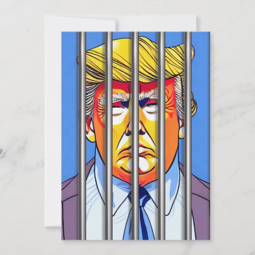 Trump in Jail 5 x 7 Flat Thank You Card 