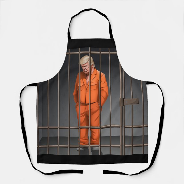 Trump in Jail All-Over Print Apron, Medium  Apron (Front)
