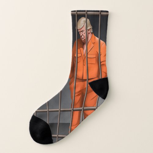 Trump in Jail All_Over_Print Socks Large US Men  Socks
