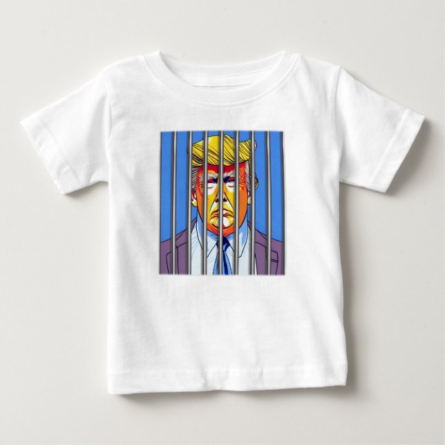 Trump in Jail  Baby Fine Jersey T-Shirt  (Front)