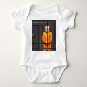 Trump in Jail Baby Jersey Bodysuit