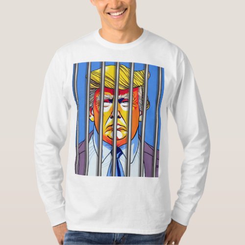 Trump in Jail Basic Long Sleeve T_Shirt 