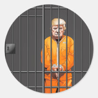 Trump in Jail Classic Round Sticker