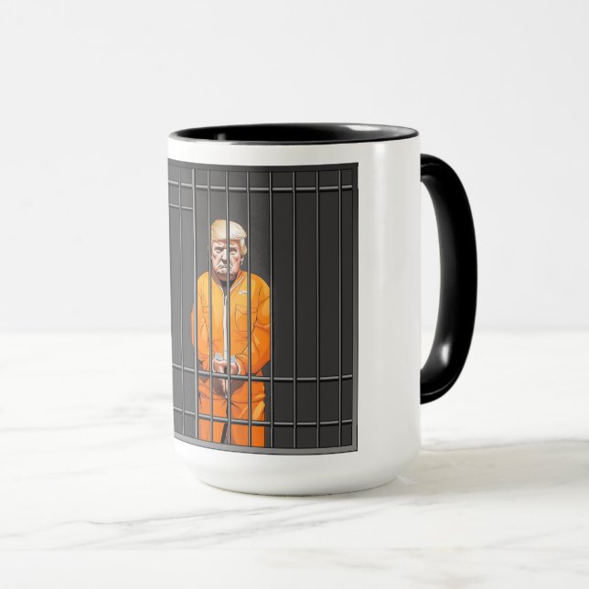 Trump in Jail Combo Mug, 15 oz  Mug (Front Right)