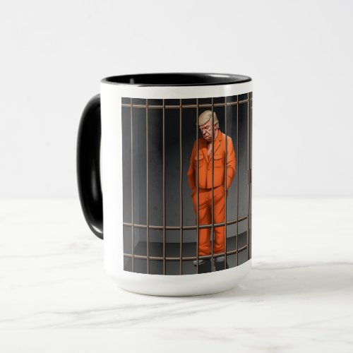 Trump in Jail Combo Mug 15 oz  Mug