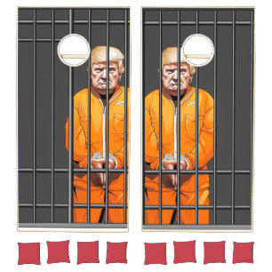 Trump in Jail Cornhole Set