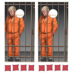 Trump in Jail Cornhole Set