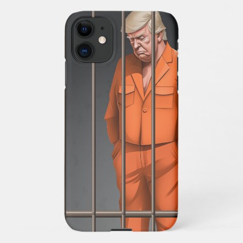 Trump in Jail iPhone 11 Slim Fit Case Glossy  iPhone 11 Case