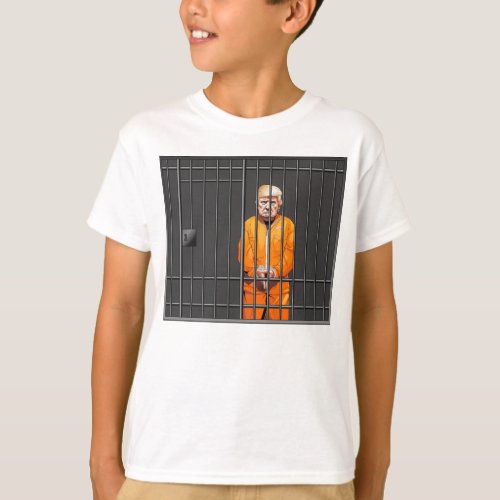 Trump in Jail Kids Basic T_Shirt 