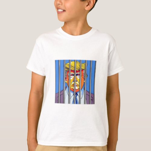 Trump in Jail  Kids Basic  T_Shirt