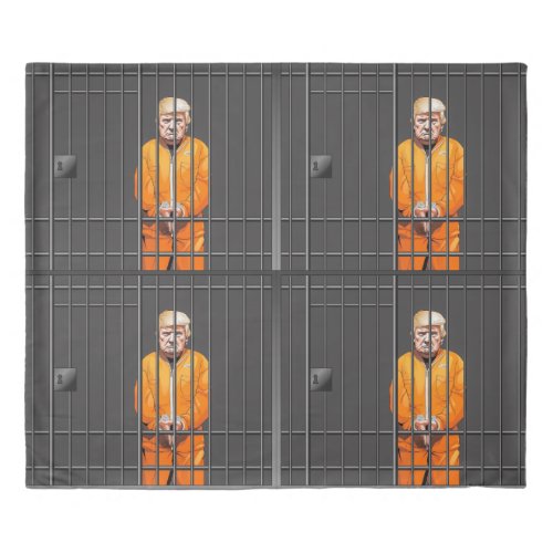 Trump in Jail King Size Duvet Cover 