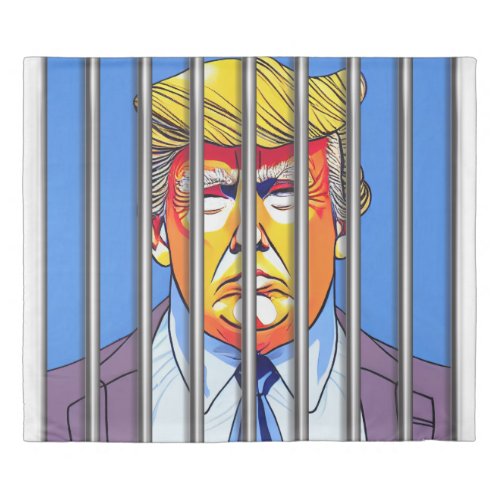 Trump in Jail King Size Duvet Cover 