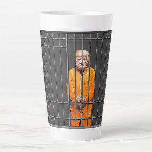 Trump in Jail Latte Mug 