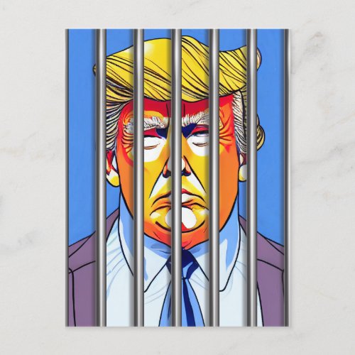 Trump in Jail Post Card Size Standard Postcard  Postcard