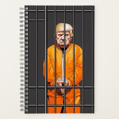 Trump in Jail Spiral Notebook 55 x 85