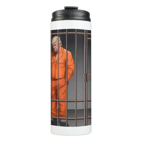 Trump in Jail Thermal Tumbler 