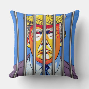 Trump in Jail Throw Pillow 20" x 20"