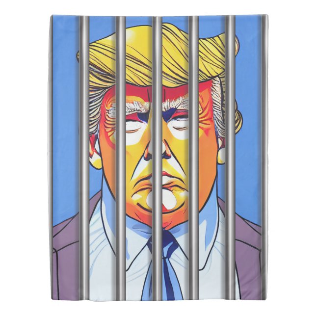 Trump in Jail Twin Size Duvet Cover  (Front)