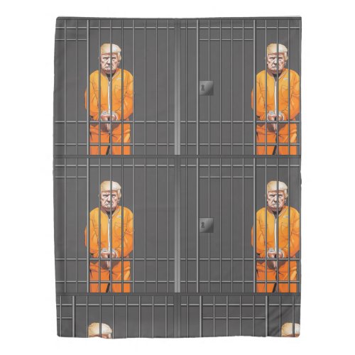 Trump in Jail Twin Size Duvet Cover 