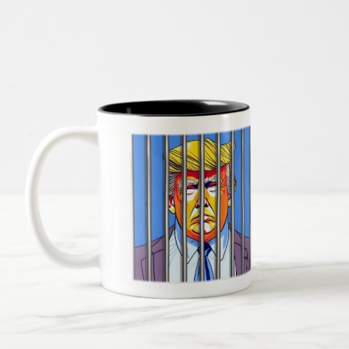 Trump in Jail  Two_Tone Mug 11 oz  Two_Tone Coffee Mug