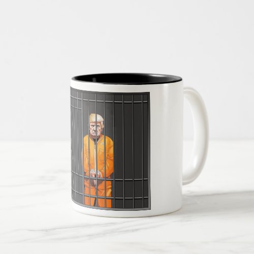 Trump in Jail Two_Tone Mug 11 oz  Two_Tone Coffee Mug
