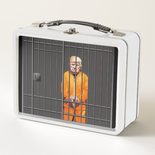 Trump in Jail White Lunchbox 