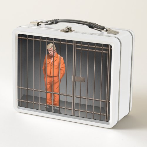 Trump in Jail White Lunchbox 