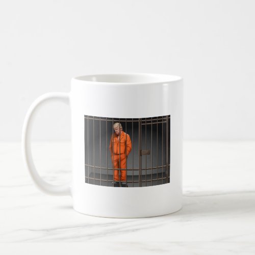 Trump in Jail Womens BellaCanvas Jersey V_Neck T Coffee Mug