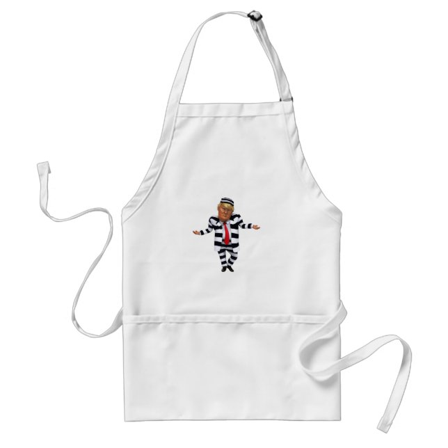 Trump in Prison Wear Adult Apron (Front)
