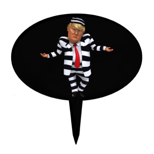Trump in Prison Wear Cake Topper