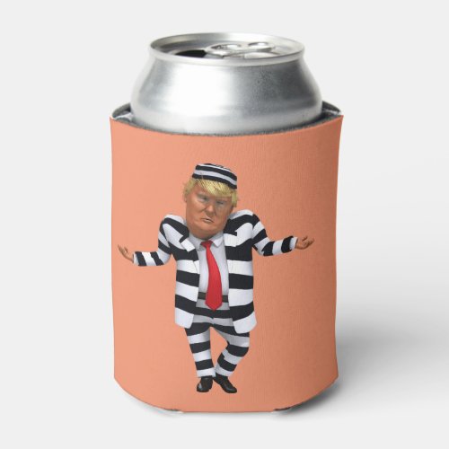 Trump in Prison Wear Can Cooler