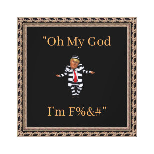 Trump in Prison Wear Canvas Print