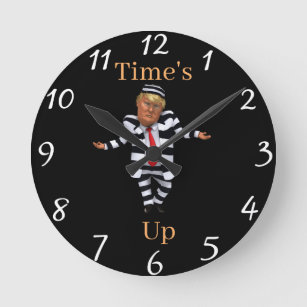 Trump in Prison Wear Clock