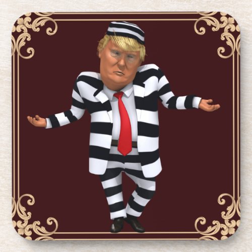 Trump in Prison Wear Coaster