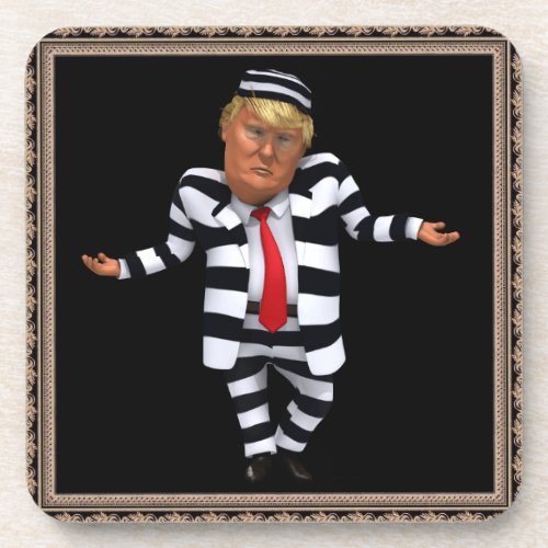 Trump in Prison Wear Coaster