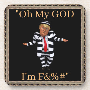Trump in Prison Wear Coaster