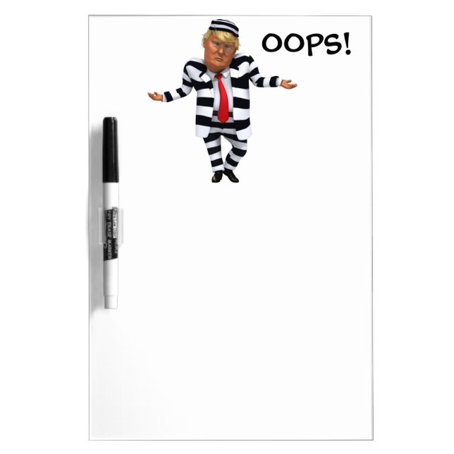 Trump in Prison Wear Dry Erase Board (Front)