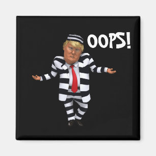 Trump in Prison Wear Magnet
