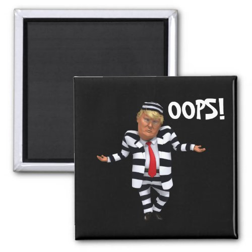 Trump in Prison Wear Magnet