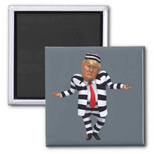 Trump in Prison Wear Magnet