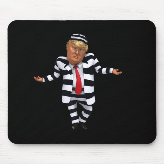 Trump in Prison Wear Mouse Pad (Front)