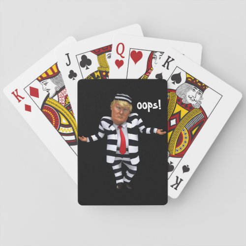 Trump in Prison Wear Playing Cards